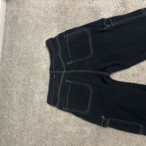 Divided Black pants with White Accents